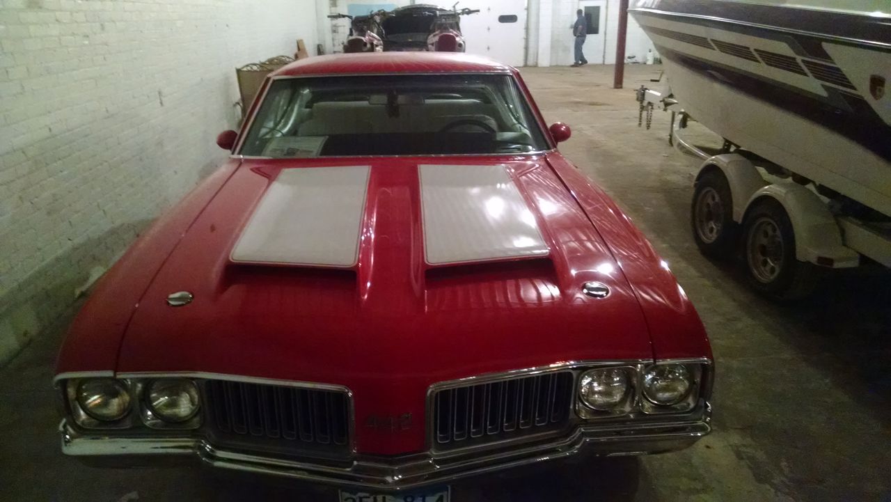 1970 Oldsmobile Cutlass 442 | Madison, SD, Red & Orange, Rear Wheel