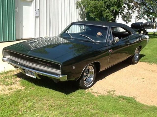 1968 Dodge Charger, Dark Green, Rear Wheel