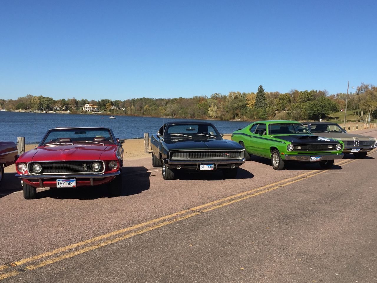 1969 Ford Mustang | Hartford, SD, Red & Orange, Rear Wheel