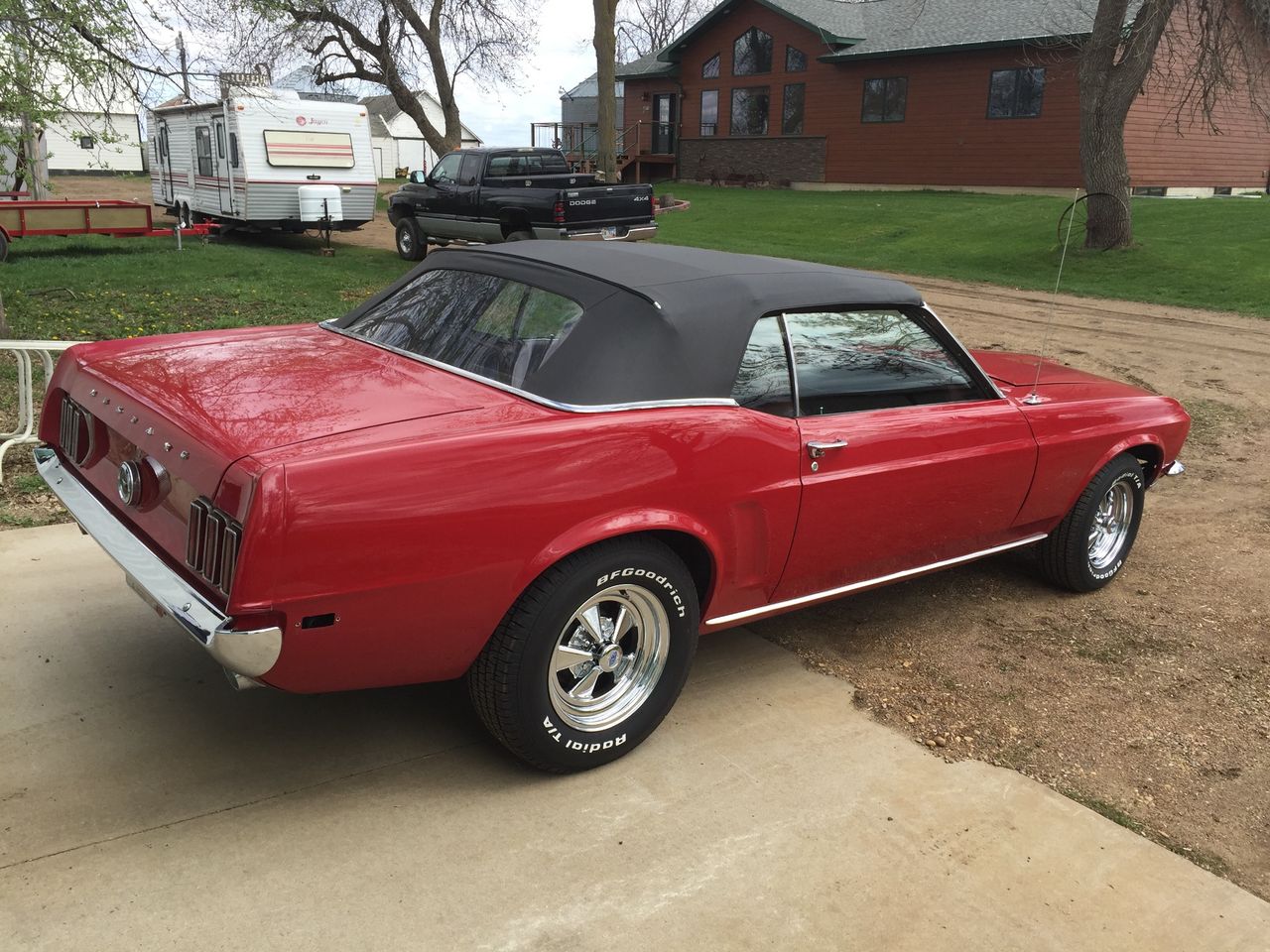 1969 Ford Mustang | Hartford, SD, Red & Orange, Rear Wheel