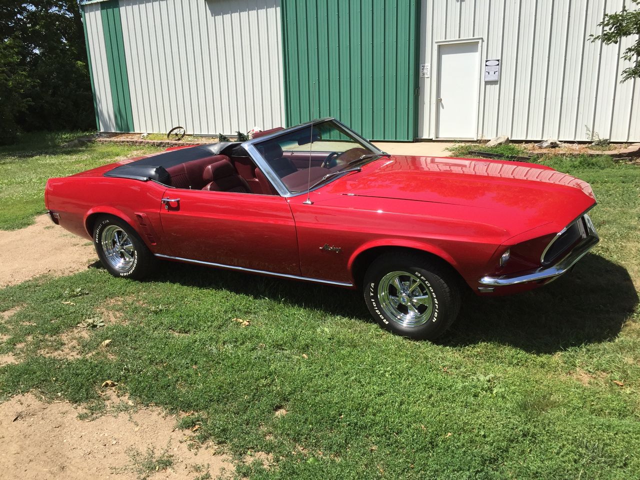 1969 Ford Mustang | Hartford, SD, Red & Orange, Rear Wheel