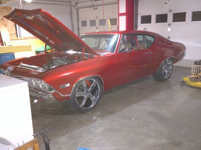 1968 Chevrolet Chevelle 2 door coupe, hardtop, Orange, Rear Wheel