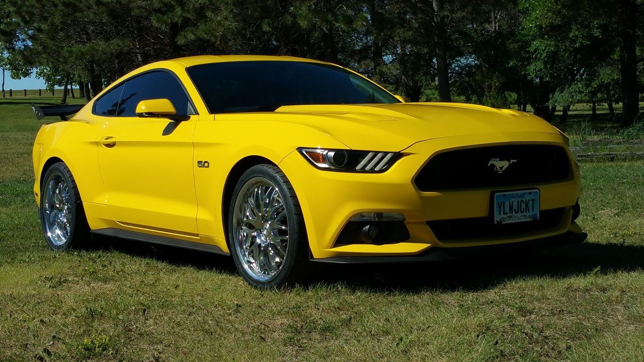 2015 Ford Mustang GT Premium | Watertown, SD, Triple Yellow Tri-Coat (Yellow), Rear Wheel