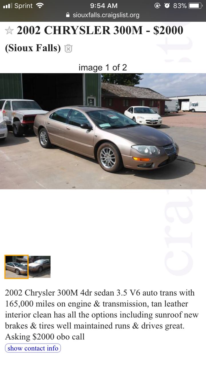 2002 Chrysler 300M Base | Sioux Falls, SD, Cinnamon Glaze Metallic Clearcoat (Brown & Beige), Front Wheel