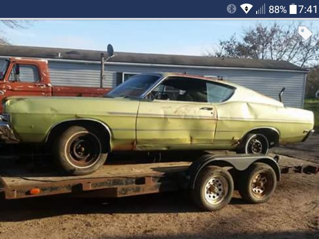 1968 Ford Torino, Light Green, Rear Wheel