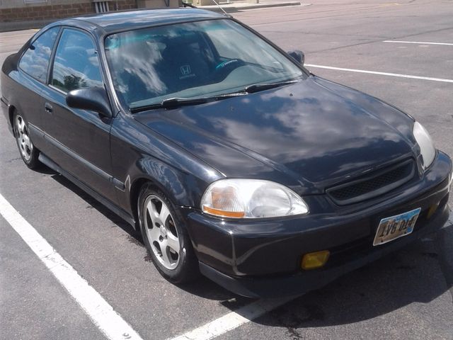 1997 Honda Civic HX, Black Currant Pearl Metallic (Black), Front Wheel