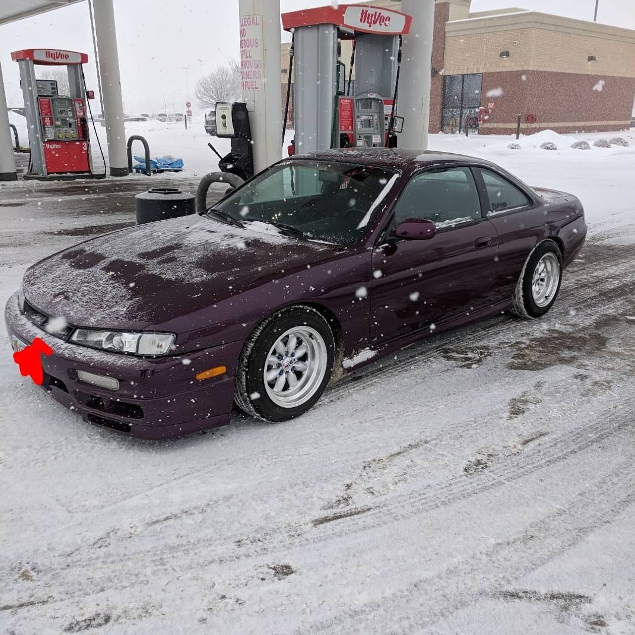 1997 Nissan 240SX SE | Sioux Falls, SD, Reddish Purple Pearl Metallic (Red & Orange), Rear Wheel