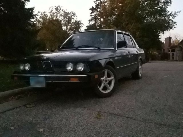 1986 BMW 5 Series 535i, Black, Rear Wheel
