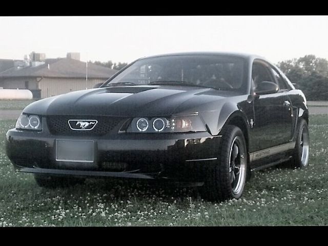 2002 Ford Mustang Base, Black Clearcoat (Black), Rear Wheel