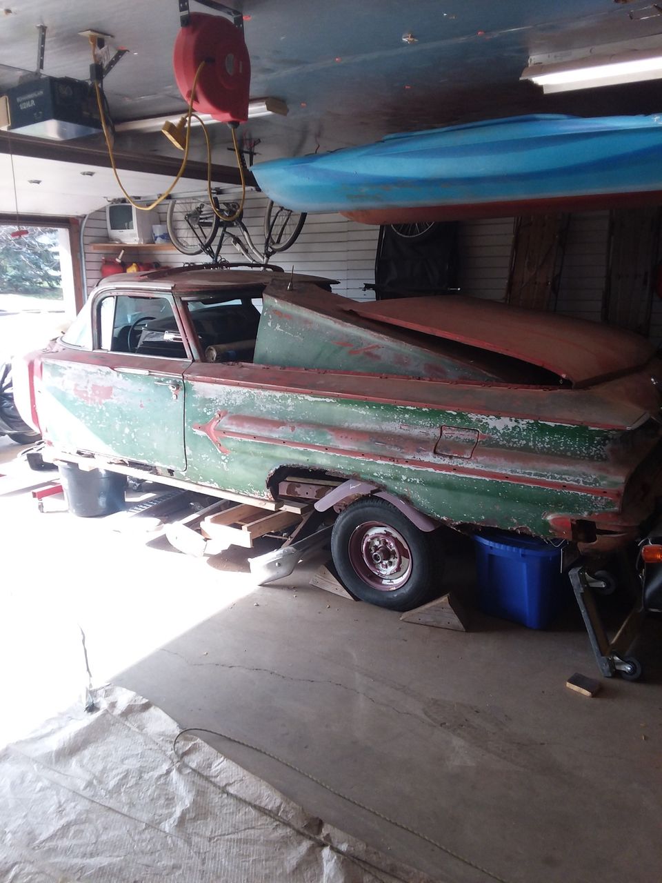 1960 Chevrolet El Camino Biscayne | Sioux Falls, SD, Red & Orange, Rear Wheel