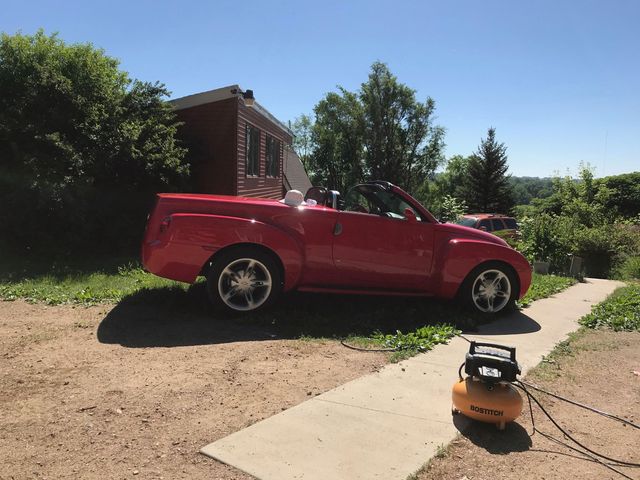 2004 Chevrolet SSR LS, Redline Red (Red & Orange), Rear Wheel