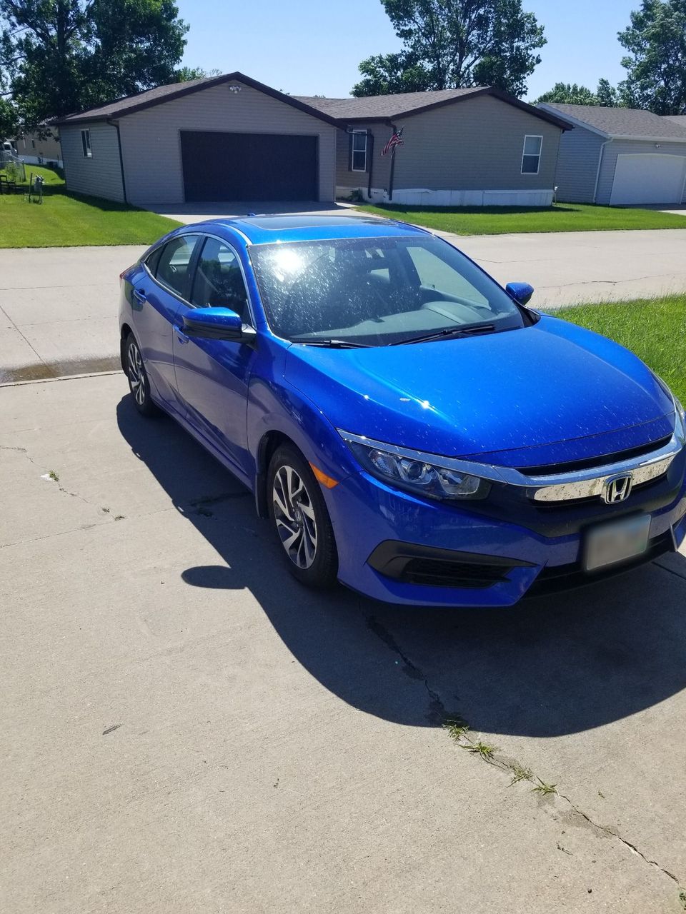 2018 Honda Civic EX | Sioux Falls, SD, Aegean Blue Metallic (Blue), Front Wheel