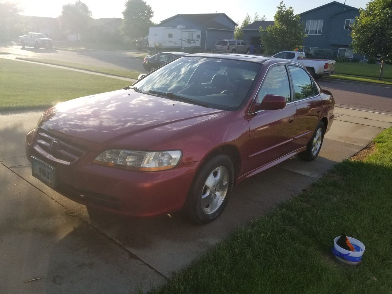 2001 Honda Accord EX w/Leather | Sioux Falls, SD, San Marino Red (Red & Orange), Front Wheel