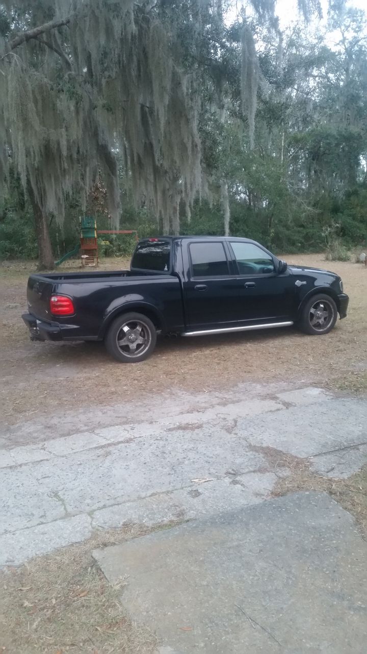 2002 Ford F-150 Harley-Davidson | Miami, FL, Black Clearcoat (Black), Rear Wheel