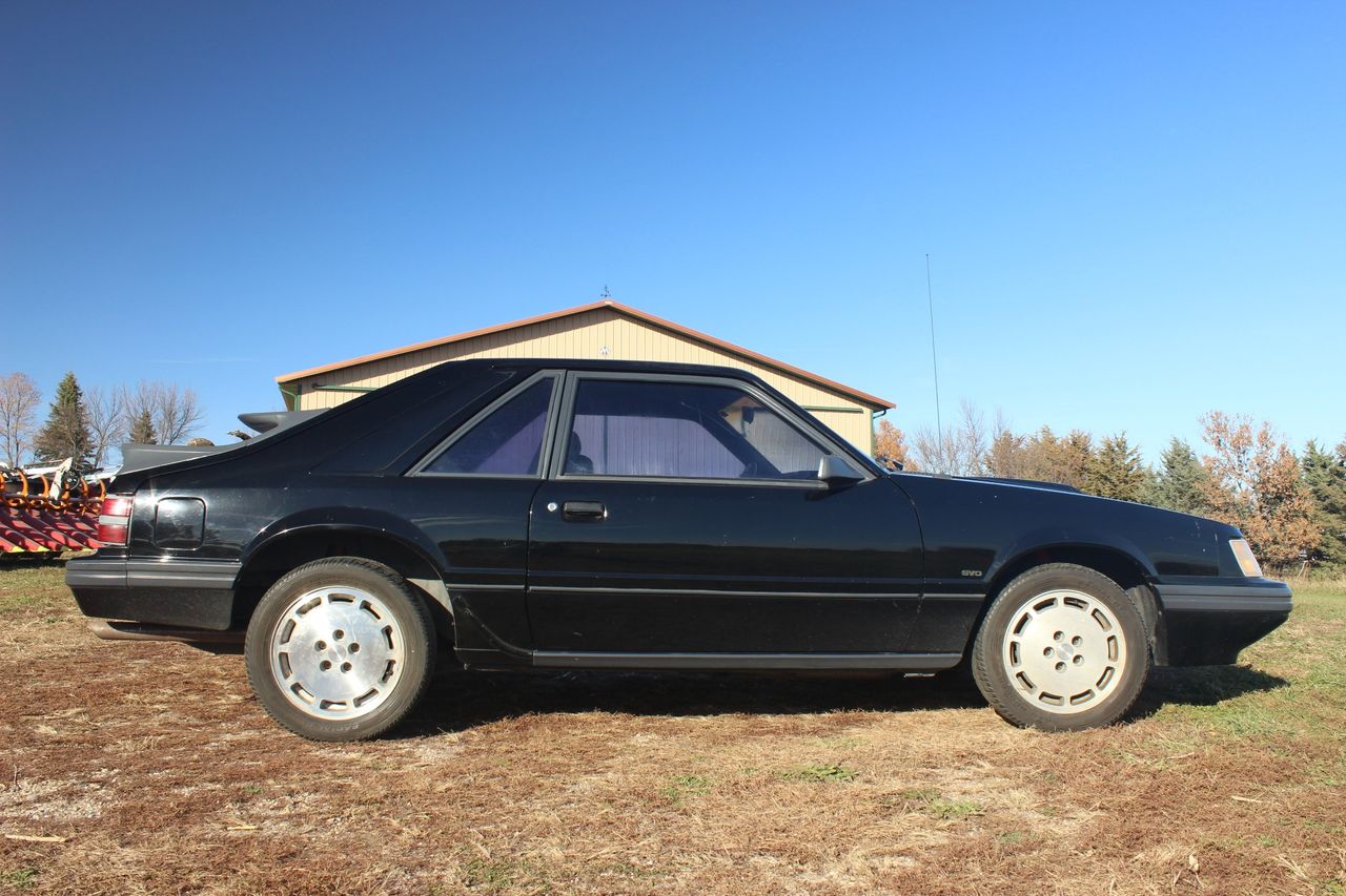 1986 Ford Mustang SVO Turbo | Sioux Falls, SD, Black, Rear Wheel