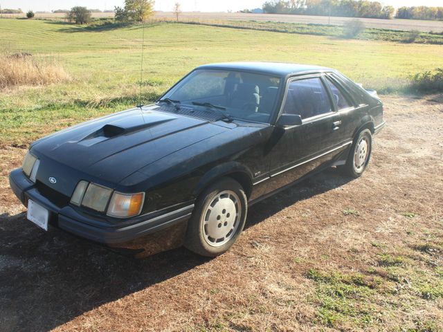 1986 Ford Mustang SVO Turbo, Black, Rear Wheel