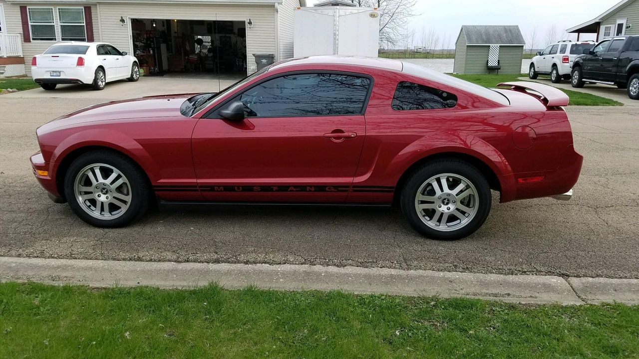 2005 Ford Mustang V6 Deluxe | Sioux Falls, SD, Redfire Clearcoat Metallic (Red & Orange), Rear Wheel
