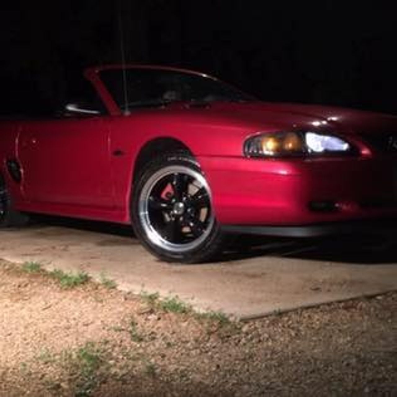 1998 Ford Mustang GT | Sioux Falls, SD, Red & Orange, Rear Wheel