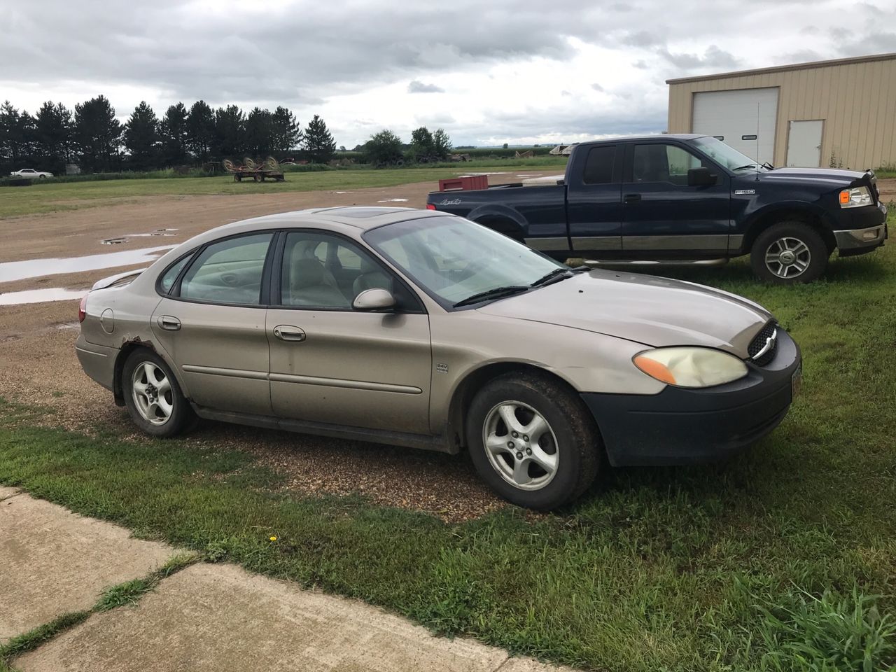 2001 Ford Taurus | Hurley, SD, Harvest Gold Clearcoat Metallic (Gold & Cream), Front Wheel