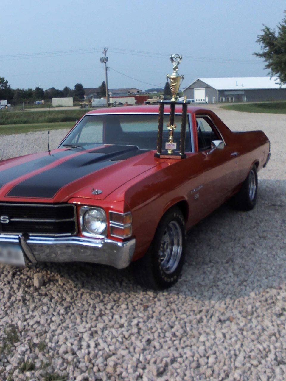 1971 Chevrolet El Camino SS 454 | Primghar, IA, Dark Red, Rear Wheel