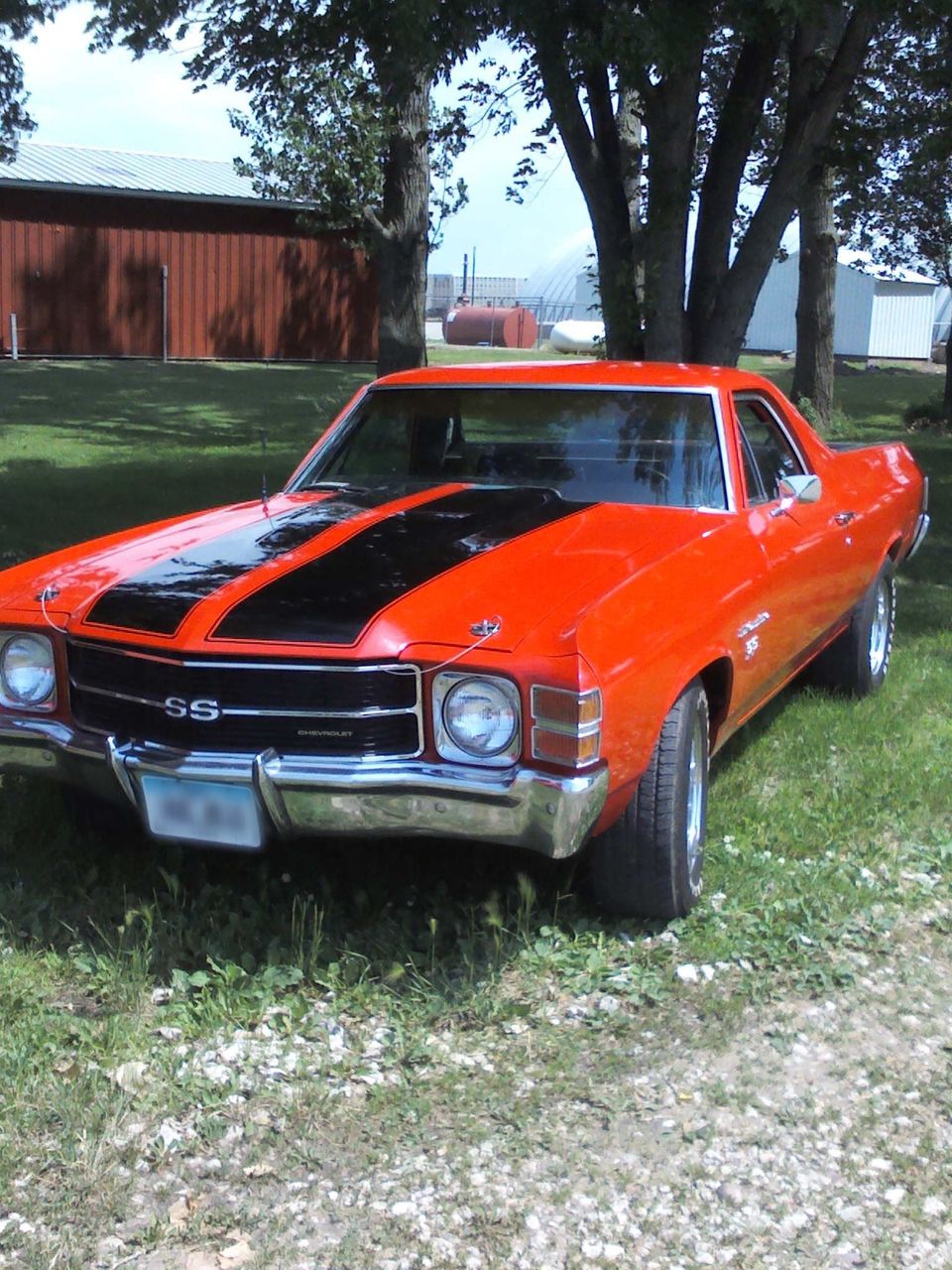 1971 Chevrolet El Camino SS 454 | Primghar, IA, Dark Red, Rear Wheel