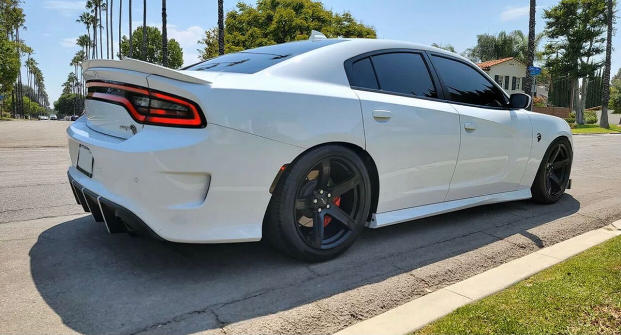 2019 Dodge Charger SRT Hellcat | Los Angeles, CA, White Knuckle Clear Coat (White), Rear Wheel