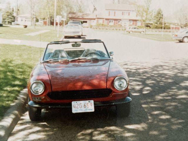 1969 FIAT 124 Spider Sport, Red & Orange, Rear Wheel