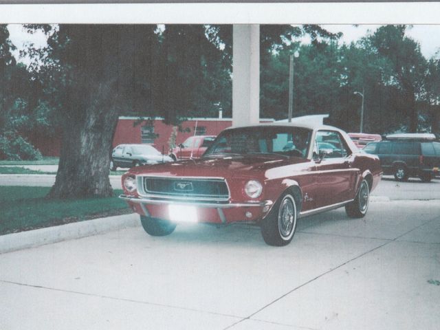 1968 Ford Mustang White, Red & Orange