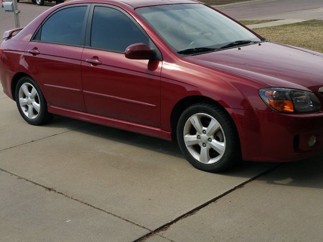 2008 Kia Spectra SX, Electric Orange (Red & Orange), Front Wheel