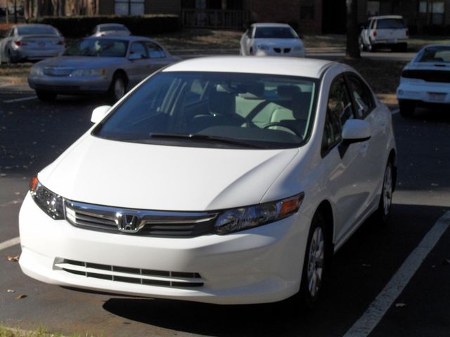 2012 Honda Civic LX, Taffeta White (White), Front Wheel