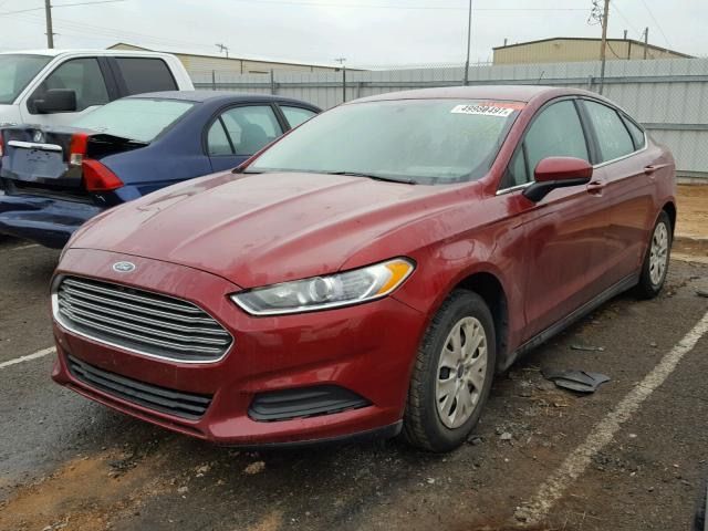 2014 Ford Fusion S, Ruby Red Metallic Tinted Clearcoat (Red & Orange), Front Wheel