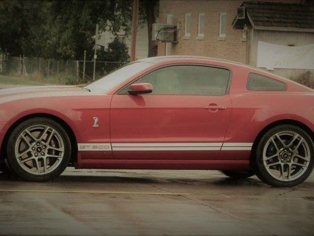 2013 Ford Shelby GT500 Base, Red Candy Metallic Tinted Clearcoat (Red & Orange), Rear Wheel