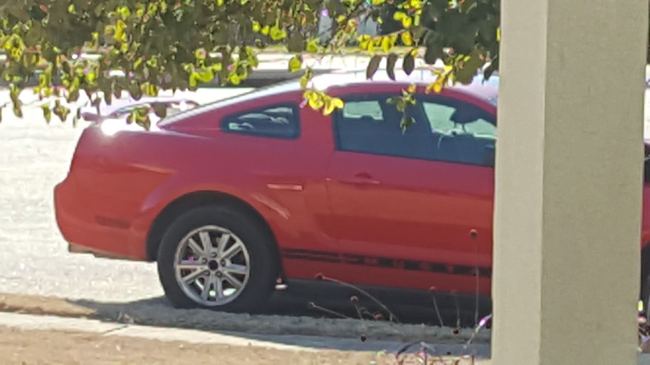 2006 Ford Mustang V6 Premium | Loganville, GA, Redfire Clearcoat Metallic (Red & Orange), Rear Wheel
