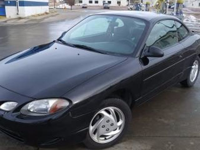 2001 Ford Escort ZX2, Black Clearcoat (Black), Front Wheel