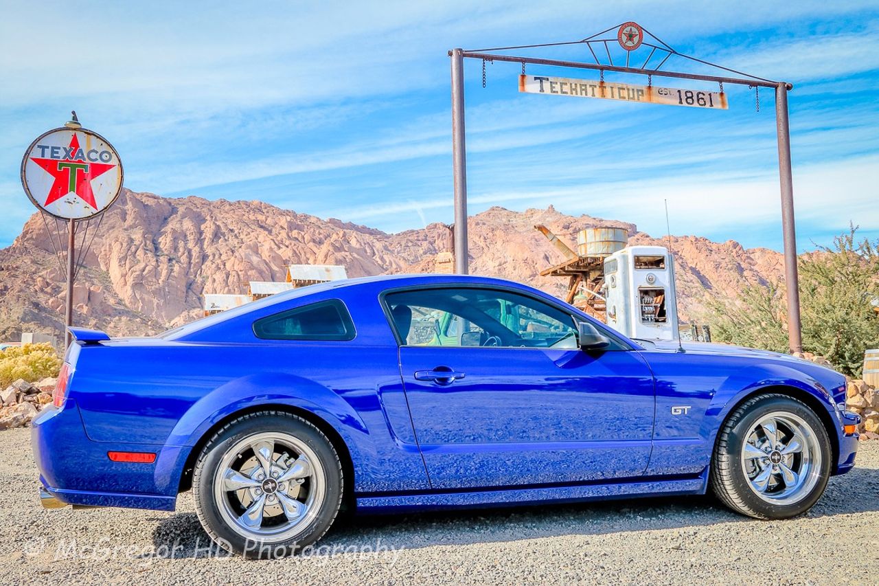 2005 Ford Mustang GT Premium | Desert Hot Springs, CA, Sonic Blue Clearcoat Metallic (Blue), Rear Wheel