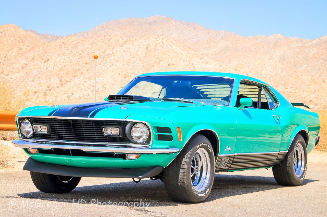 1970 Ford Mustang Mach1 | Desert Hot Springs, CA, Green, Rear Wheel