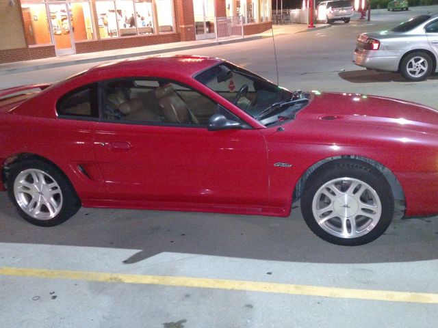 1998 Ford Mustang GT, Red & Orange, Rear Wheel