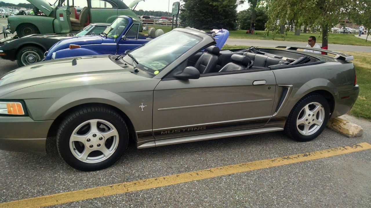 2002 Ford Mustang Base | Bellevue, NE, Mineral Gray Clearcoat Metallic (Gray), Rear Wheel