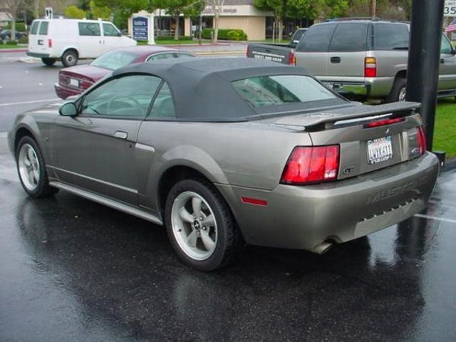 2002 Ford Mustang Base, Mineral Gray Clearcoat Metallic (Gray), Rear Wheel