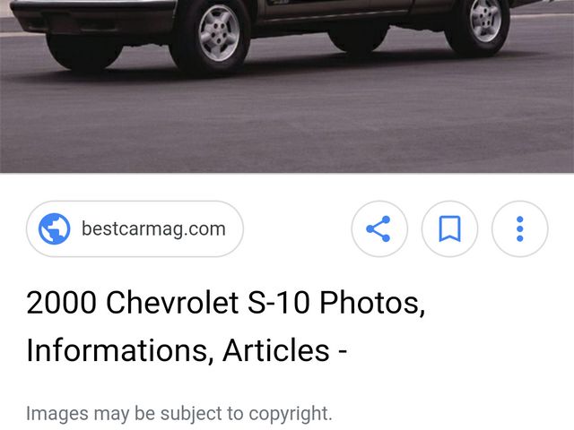 2000 Chevrolet S-10, Light Pewter Metallic (Gray), 4 Wheel