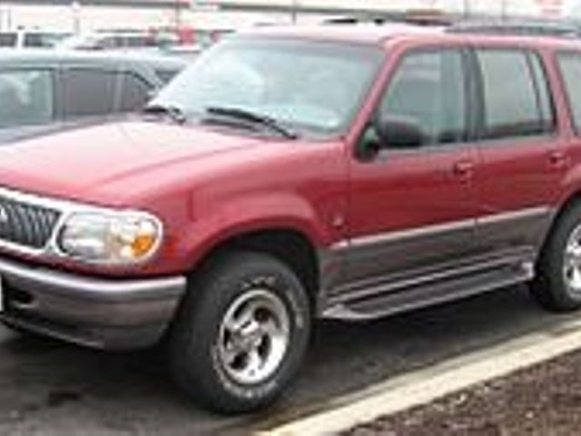 1997 Mercury Mountaineer Base, Electric Current Red Clearcoat Metallic (Red & Orange), All Wheel