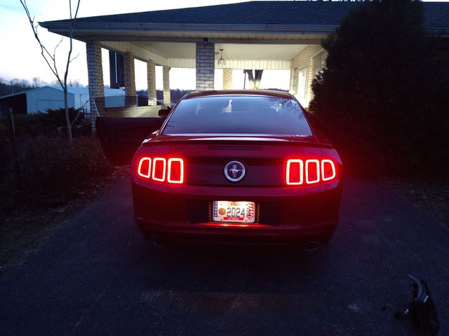 2013 Ford Mustang GT, Red Candy Metallic Tinted Clearcoat (Red & Orange), Rear Wheel