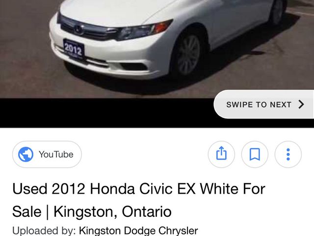 2012 Honda Civic Natural Gas, Taffeta White (White), Front Wheel