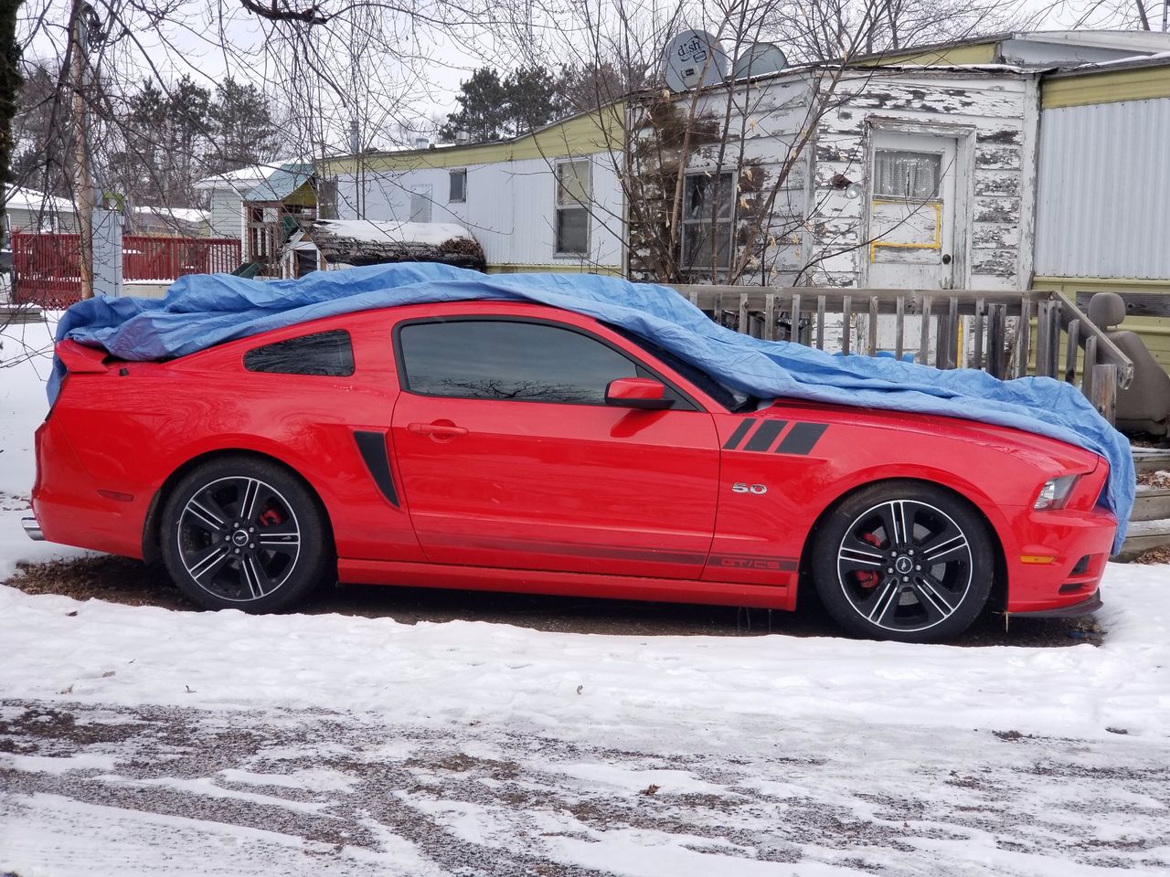 2014 Ford Mustang GT Premium | Hugo, MN, Race Red (Red & Orange), Rear Wheel