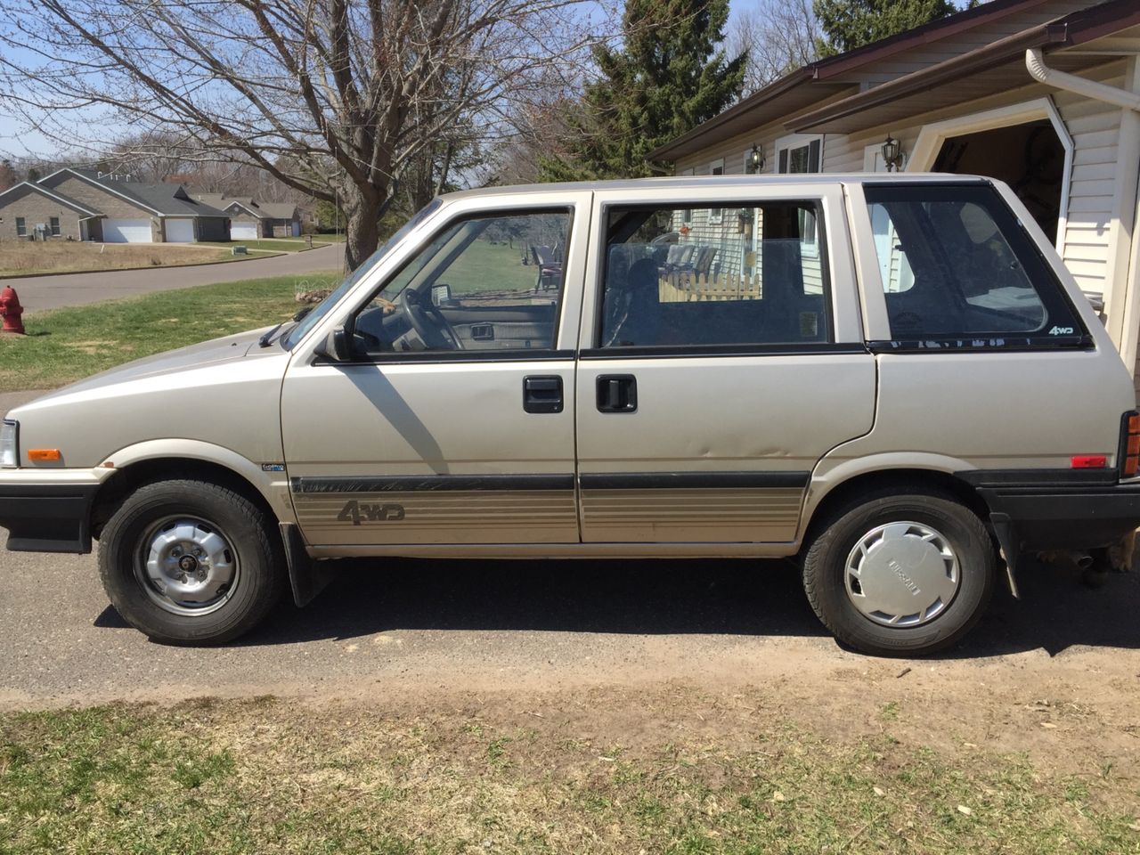 1988 Nissan Stanza GXE | Amery, WI, Tan, Front Wheel