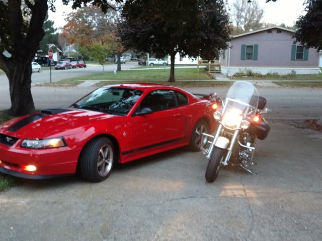 2003 Ford Mustang Mach 1 Premium, Torch Red Clearcoat (Red & Orange), Rear Wheel