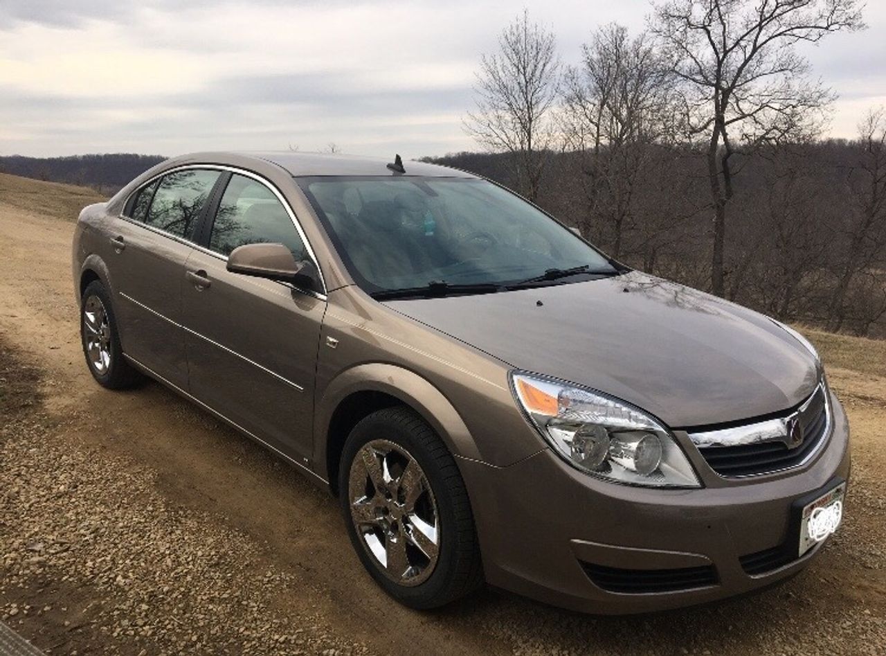 2008 Saturn Aura XE | Potosi, WI, Golden Cashmere (Brown & Beige), Front Wheel