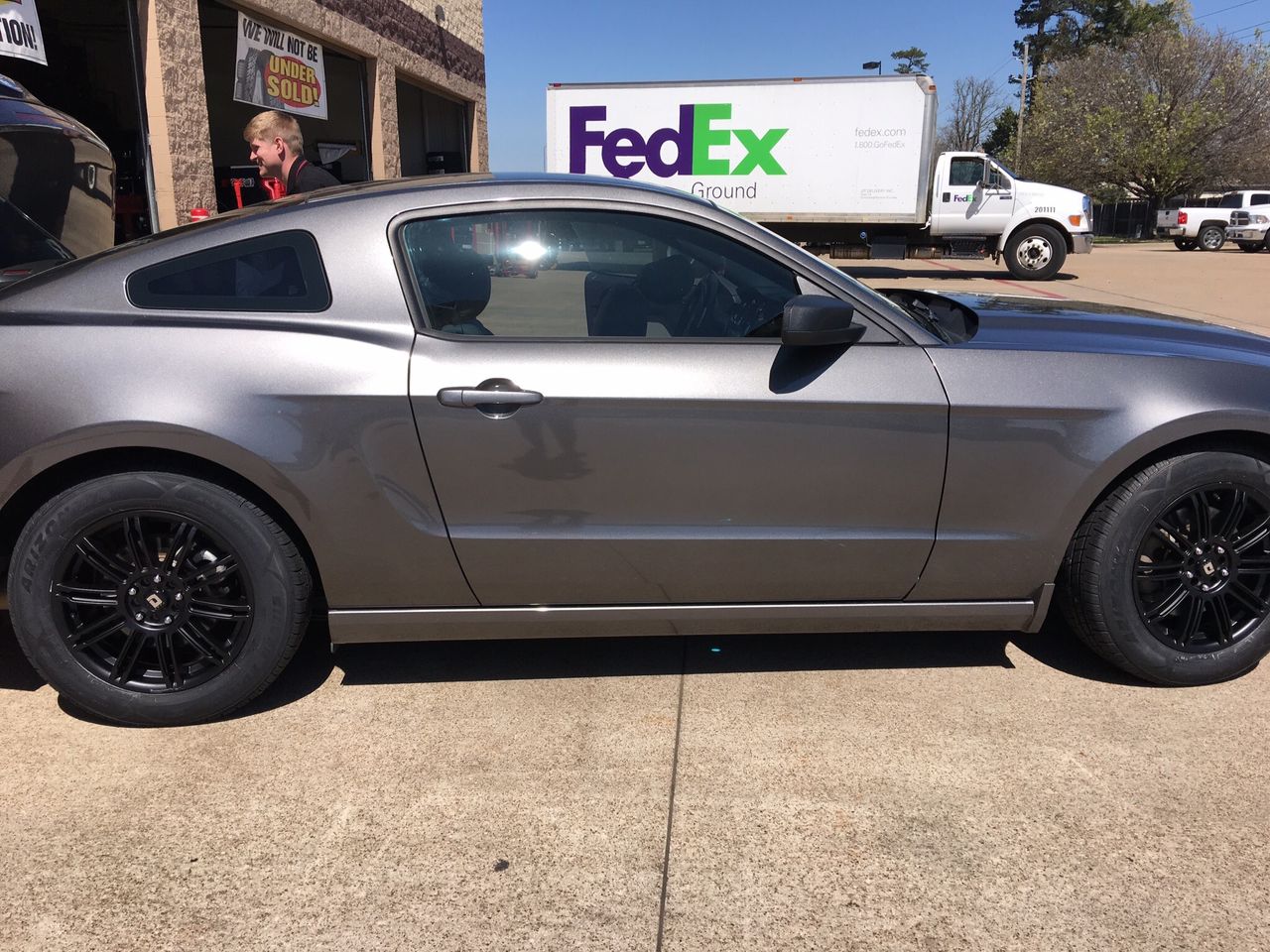 2014 Ford Mustang | Sioux Falls, SD, Sterling Gray Metallic (Gray), Rear Wheel