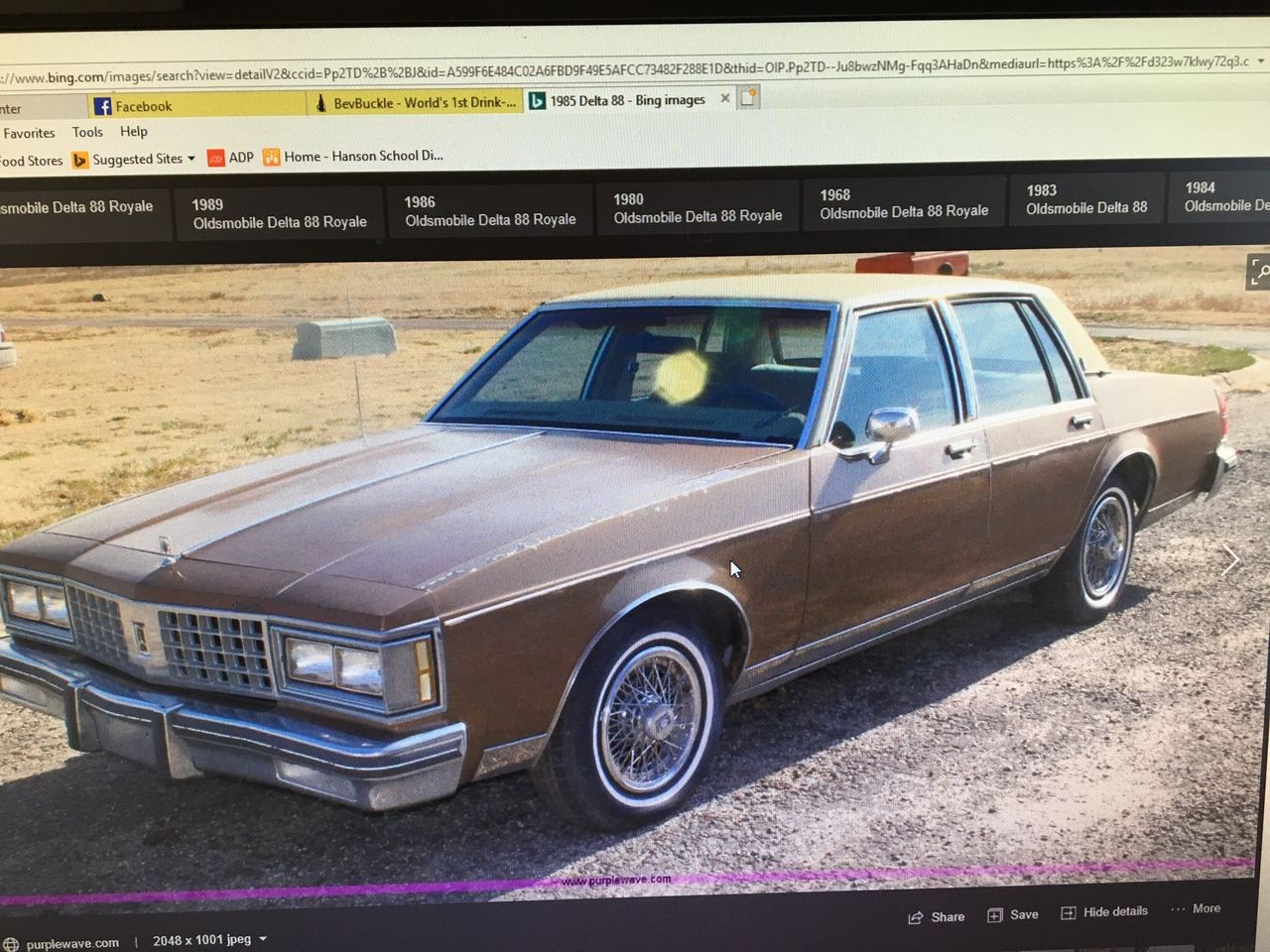 1983 Oldsmobile Delta Eighty-Eight Royale | Alexandria, SD, Light Brown, Rear Wheel