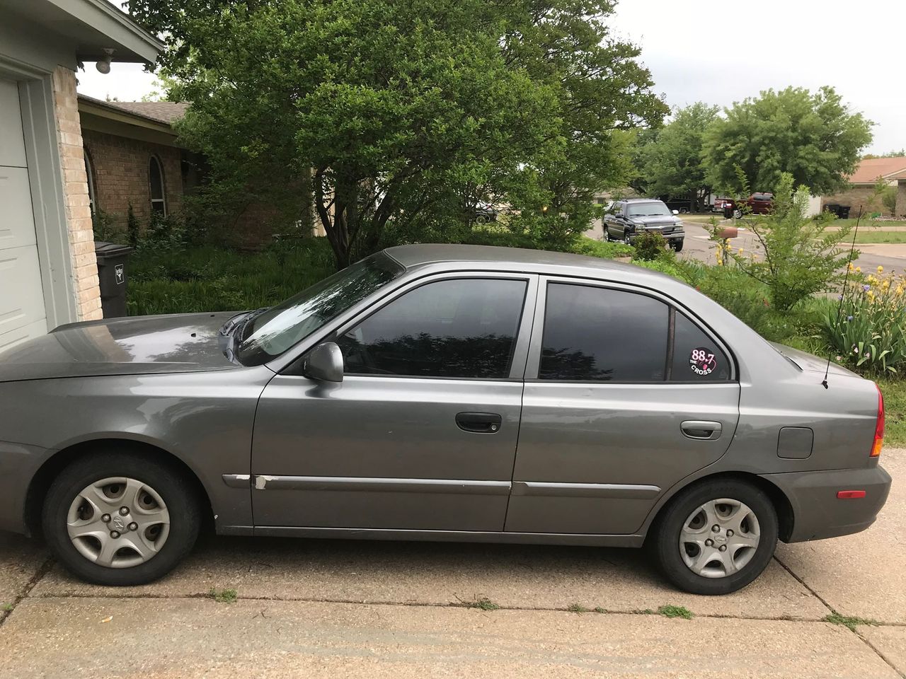 2005 Hyundai Accent | Fort Worth, TX, Silver Mist (Silver), Front Wheel